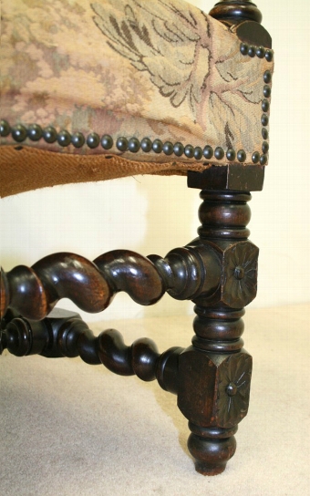 Antique Mid Victorian Walnut Throne Chair