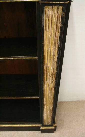 Antique Regency Gilded Open Bookcase