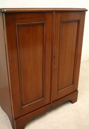 Antique Mid Victorian Mahogany Two Door Cabinet
