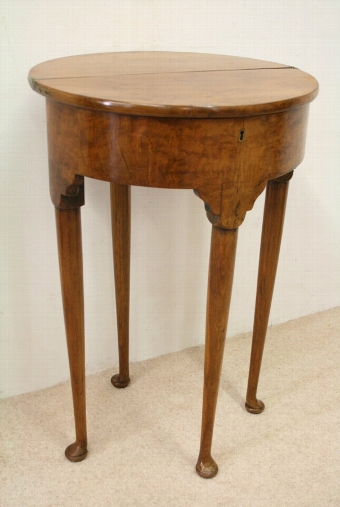 Antique George II Style Burr Walnut Tea Table