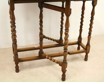 Antique Victorian Jacobean Style Gateleg Table