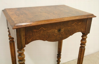 Antique Mid Victorian Walnut Work Table