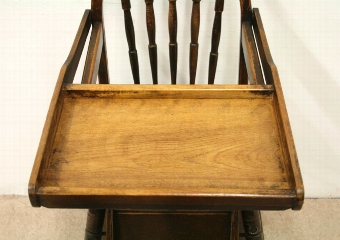 Antique Edwardian Child's Metamorphic Highchair