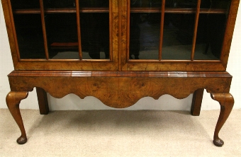 Antique George II Style Walnut Bookcase on Stand