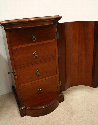 Antique Pair of Early Victorian Bow Front Bedside Lockers