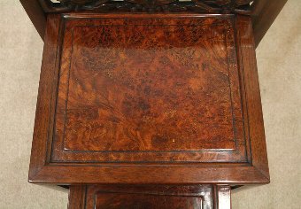 Antique Nest of 4 Carved Chinese Tables