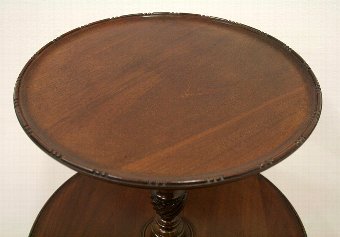 Antique Mahogany Two Tier Occasional Table/Dumb Waiter