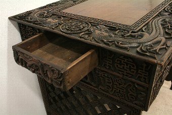 Antique Chinese Hardwood Folding Desk