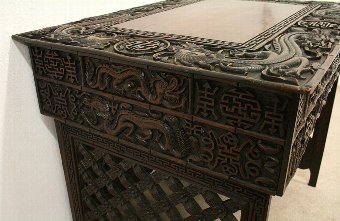 Antique Chinese Hardwood Folding Desk