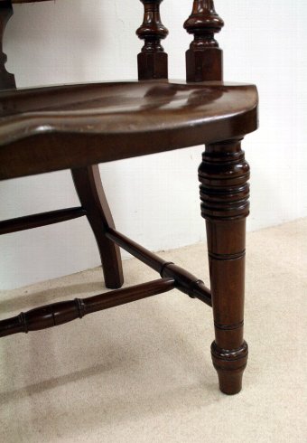 Antique Late Victorian Mahogany Library Chair/Desk Chair