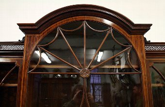 Antique Victorian Mahogany 4 Door Display Cabinet