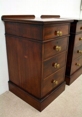 Antique Pair of Mid Victorian Mahogany Lockers/Bedside Cabinets
