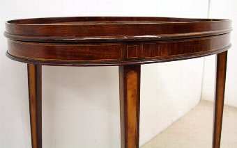 Antique Oval Mahogany Tray Top Table