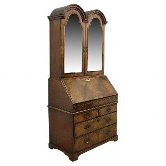 George II Walnut Bureau Bookcase