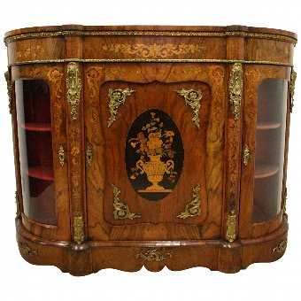 Victorian Figured Walnut Credenza