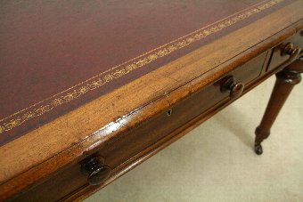 Antique Mid Victorian Mahogany Partners Writing Table