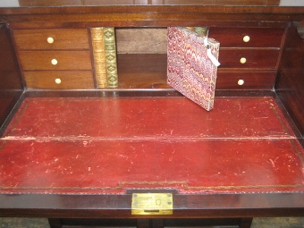 Antique Neat Mahogany Secretaire Bookcase
