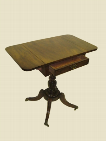 Antique Regency Mahogany Drop Flap Side Table