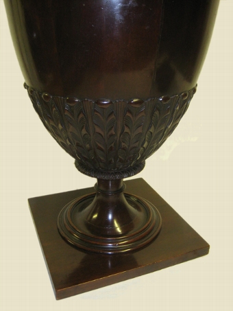 Antique Pair of George III Mahogany Cutlery Urns