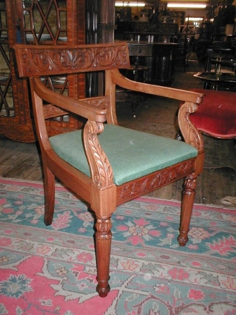 Antique :SALE: Set of 8 (6 + 2) Padouk Dining Chairs