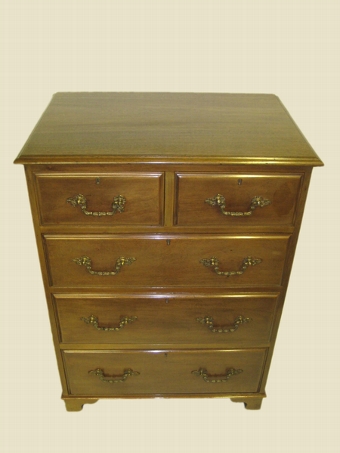 Antique George III Style Solid Mahogany Chest of Drawers
