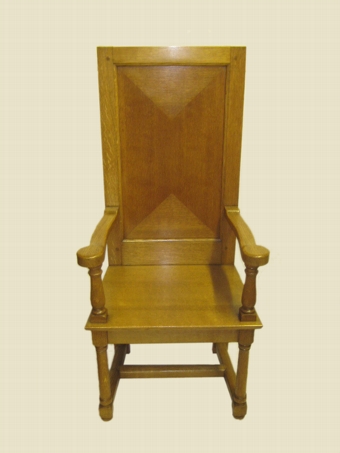 Antique Oak Throne Chair