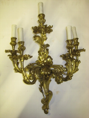 Antique Pair of Louis XV Style Wall Sconces