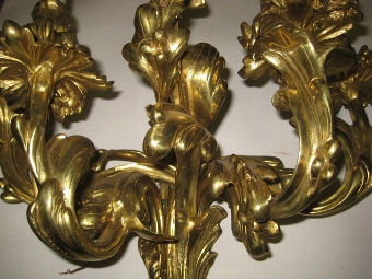 Antique Pair of Louis XV Style Wall Sconces