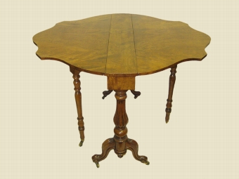Antique VIctorian Burr Walnut Sutherland Table