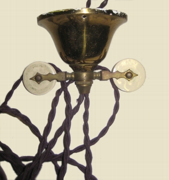 Antique Late Victorian Rise and Fall Lamp