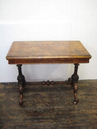 Antique Burr Walnut Tea Table