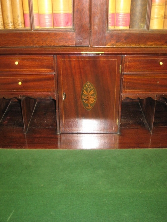 Antique George III Fine Mahogany Bureau Bookcase