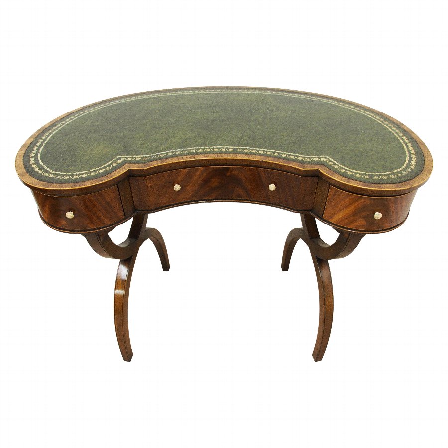 George III Style Kidney Shaped Writing Table