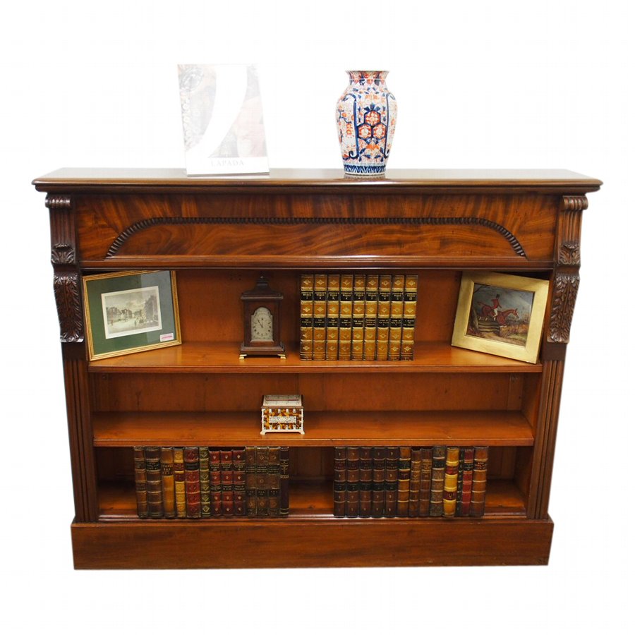Victorian Mahogany Open Bookcase