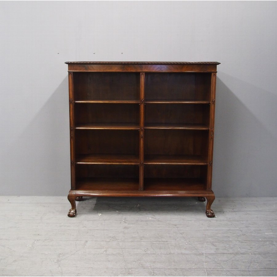 Edwardian Mahogany Open Bookcase