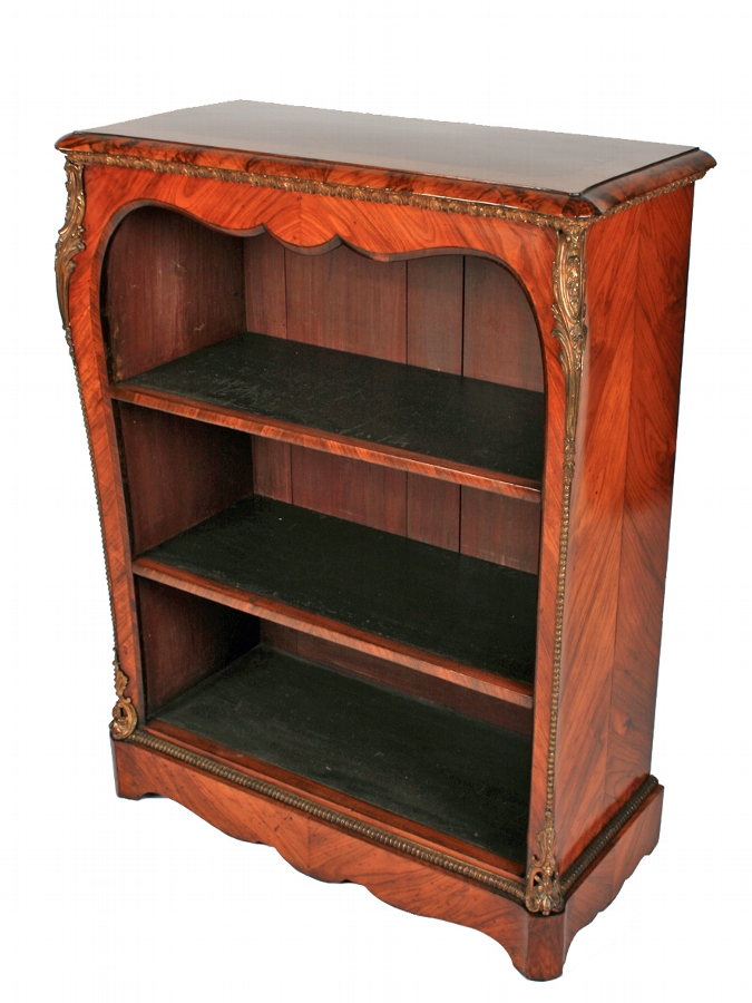 Victorian Ormolu Mounted Open Bookcase