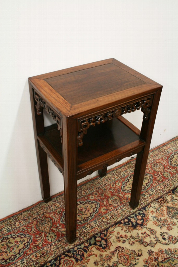Chinese Carved Rosewood Stand