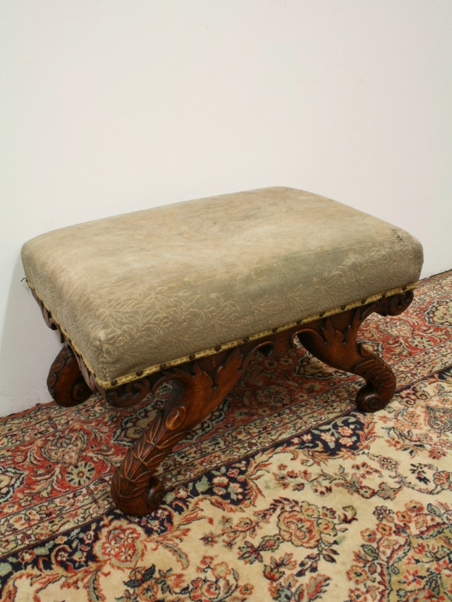 William IV Solid Mahogany Stool