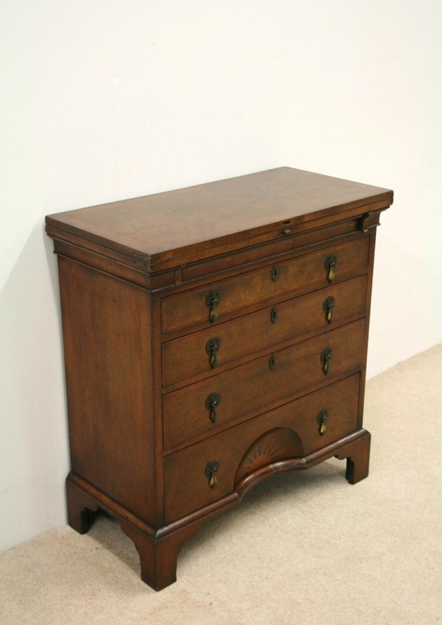 Queen Anne Style Walnut Bachelor Chest