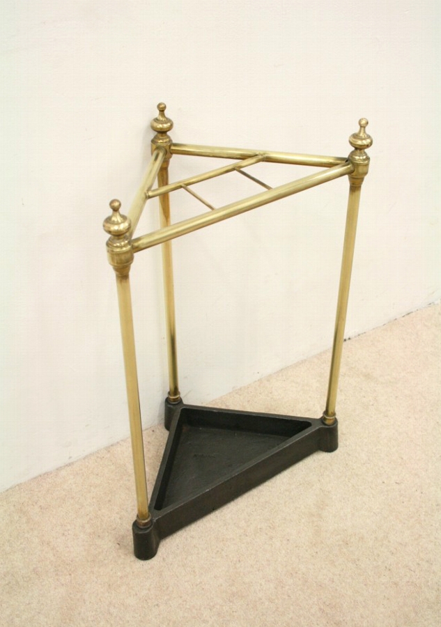 Triangular Brass Stick Stand