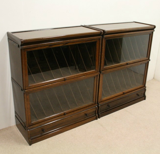 Pair of Globe Wernicke Sectional/Stacker Bookcases