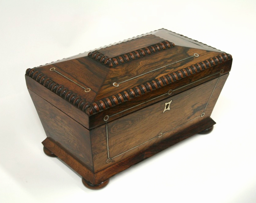 Regency Rosewood Tea Caddy