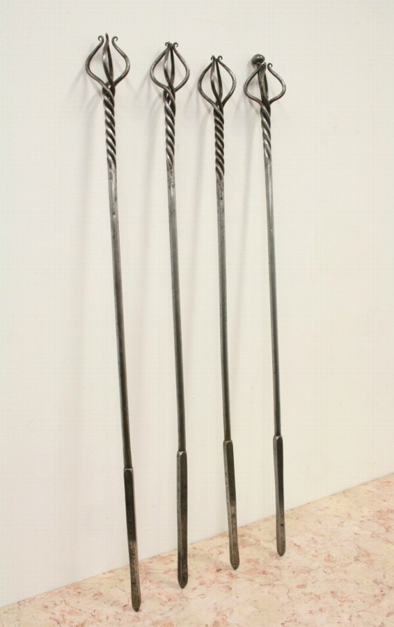 Set of 4 Steel Pokers