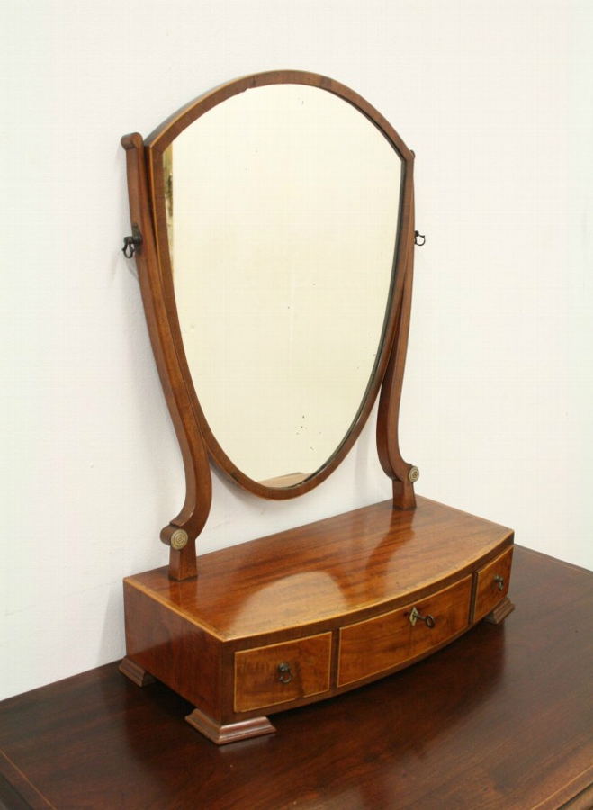 George III Style Shield Shaped Dressing Mirror