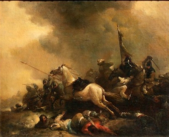 A an orientalist Battle Scene