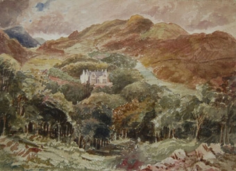 A Country House  In a Mountainous landscape