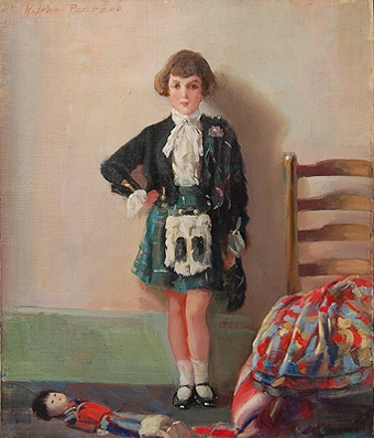 A Young Girl in Highland dress