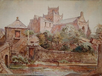 Cartmel Priory  from the River Eea, Cumbria 2