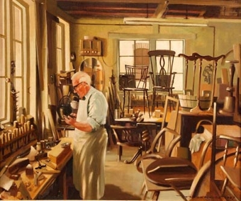 Felix Adamcyck in his workshop