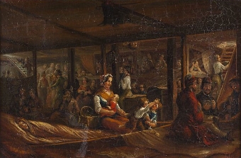 Immigrants bellow deck